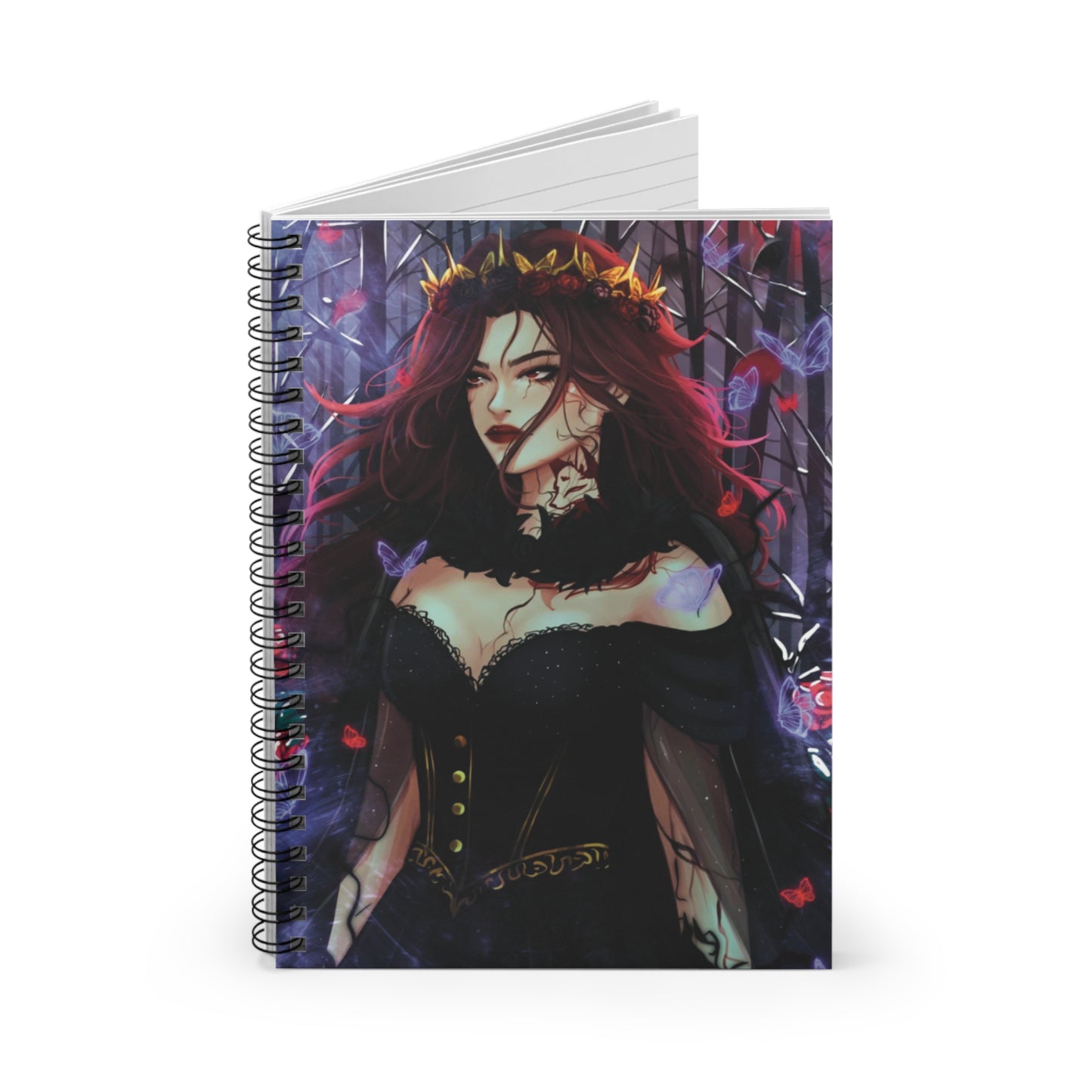 The Crimson Snow Notebook - Ruled Line with Enchanting Artwork