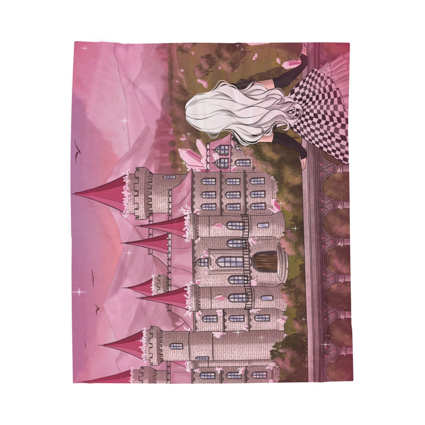 Everland Enchanted Castle Velveteen Plush Blanket