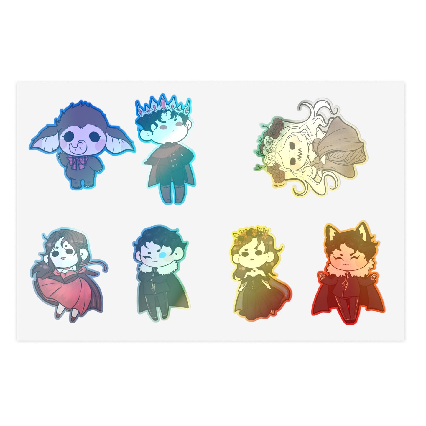 The Crimson Snow Character Sticker Sheets