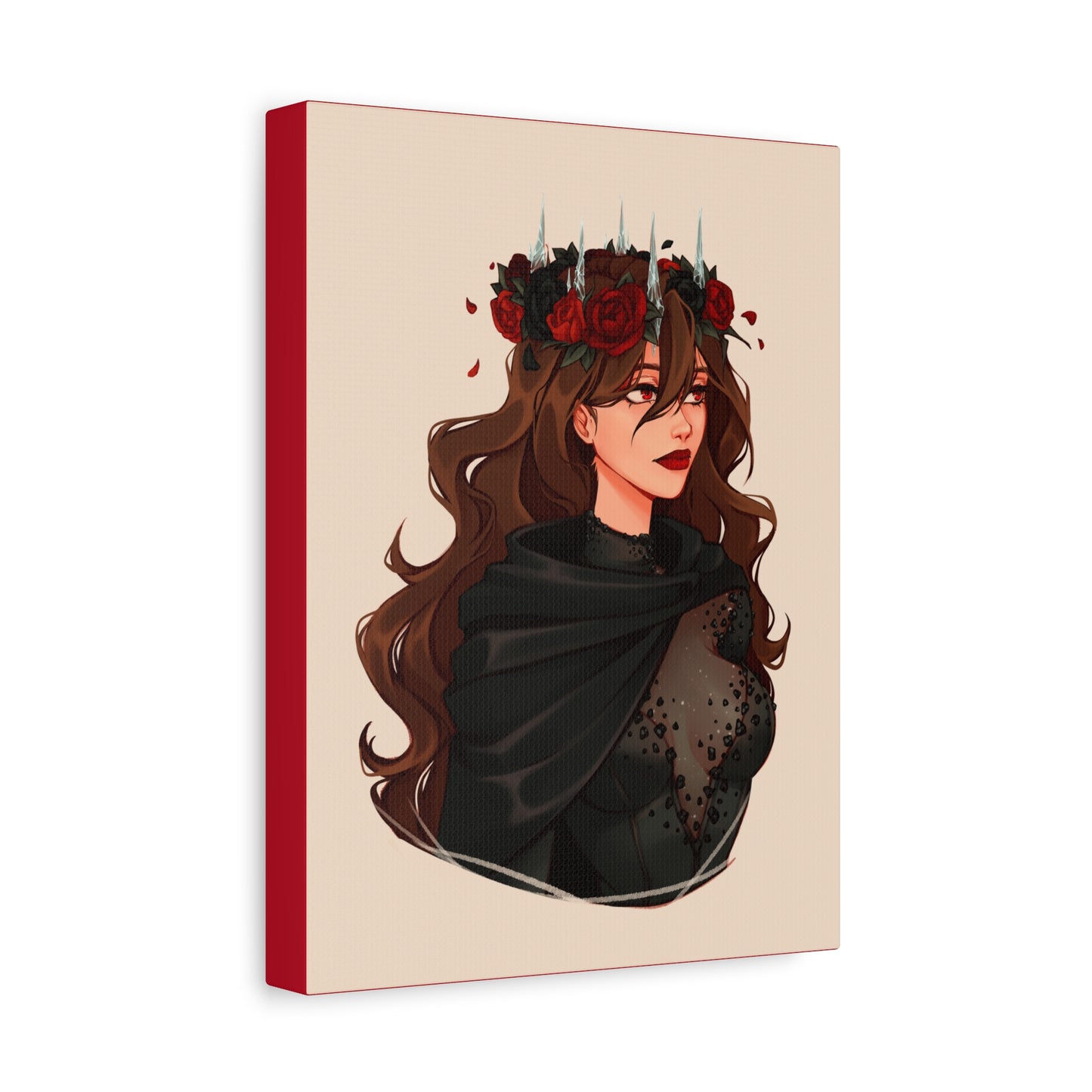 The Crimson Snow Canvas - Seraphine Ashcroft