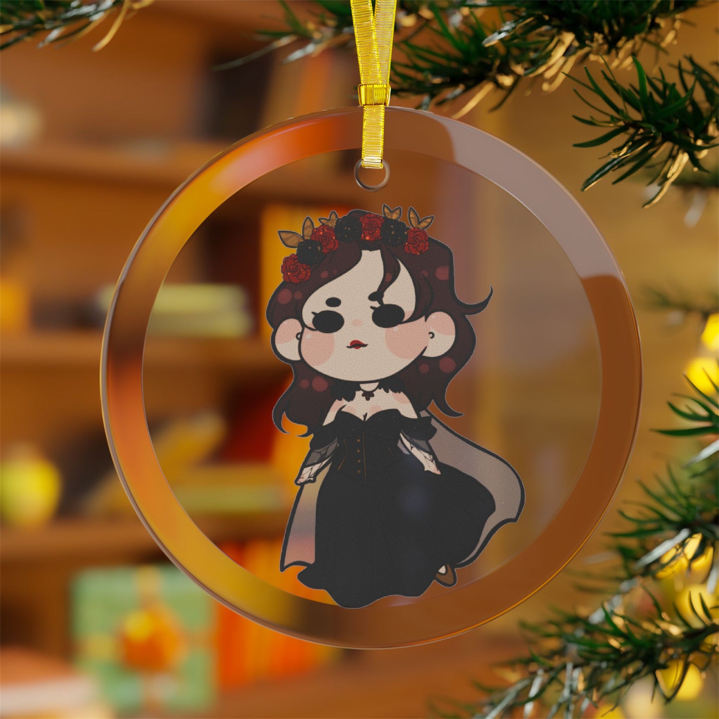 The Crimson Snow Crystal Ornament - Seraphine Ashcroft
