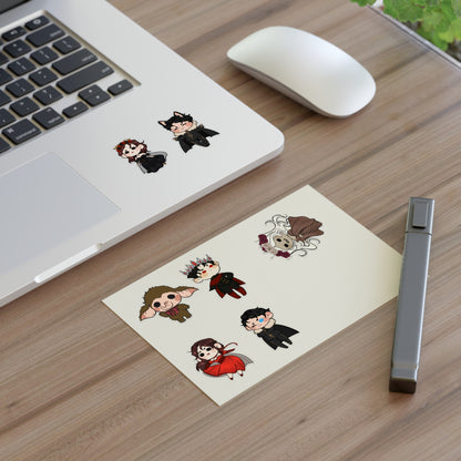 The Crimson Snow Character Sticker Sheets
