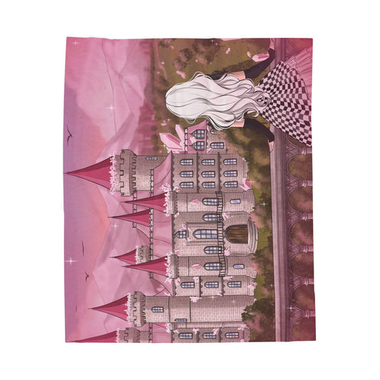 Everland Enchanted Castle Velveteen Plush Blanket