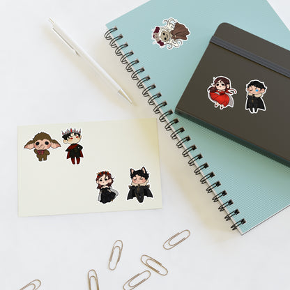 The Crimson Snow Character Sticker Sheets
