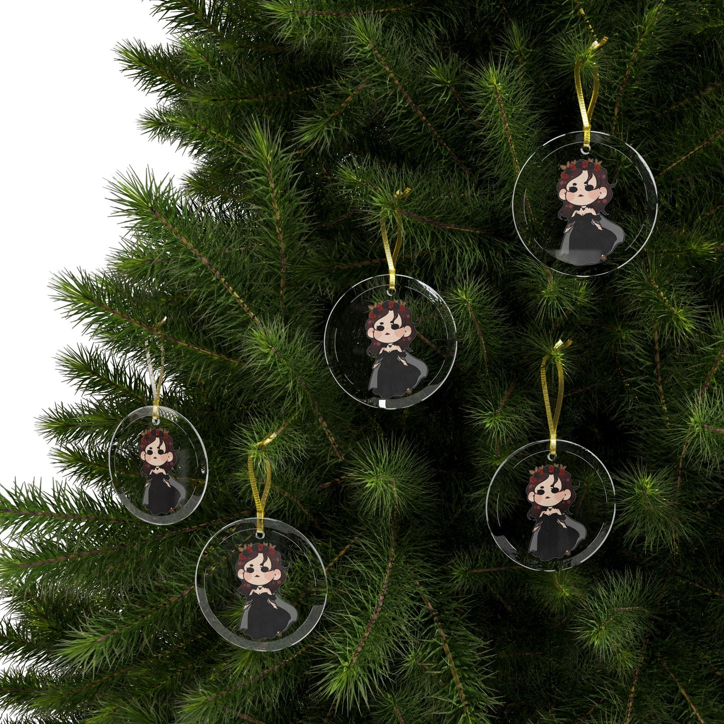 The Crimson Snow Crystal Ornament - Seraphine Ashcroft